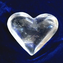 clear crystal heart