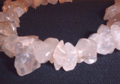 Rose Quartz gem stone necklace