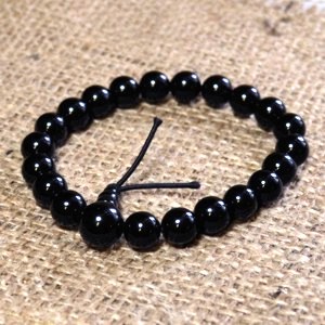 black quartz wrist mala bead