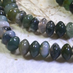 Moss Agate rondelle