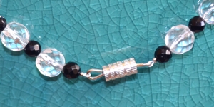 Onyx and Crystal necklace
