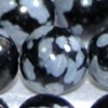 snowflake obsidian gemstone bead
