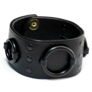 Men's leather cuff bracelet