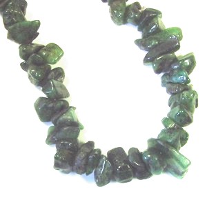 Emerald gem stone necklace