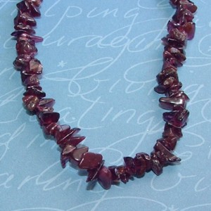 Garnet gem stone necklace