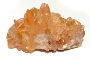 Tangerine Quartz crystal cluster