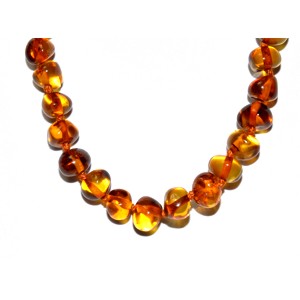 Amber gem stone necklace