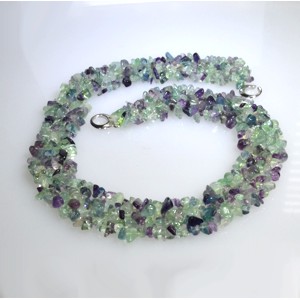 Fluorite gem stone necklace