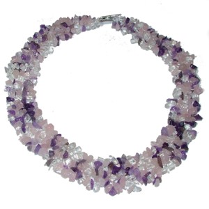 mixed gem stone necklace