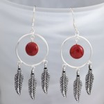 red coral Earrings