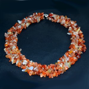 Carnelian gem stone necklace