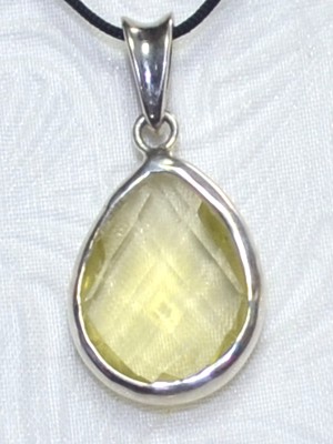 lemon quartz crystal pendant
